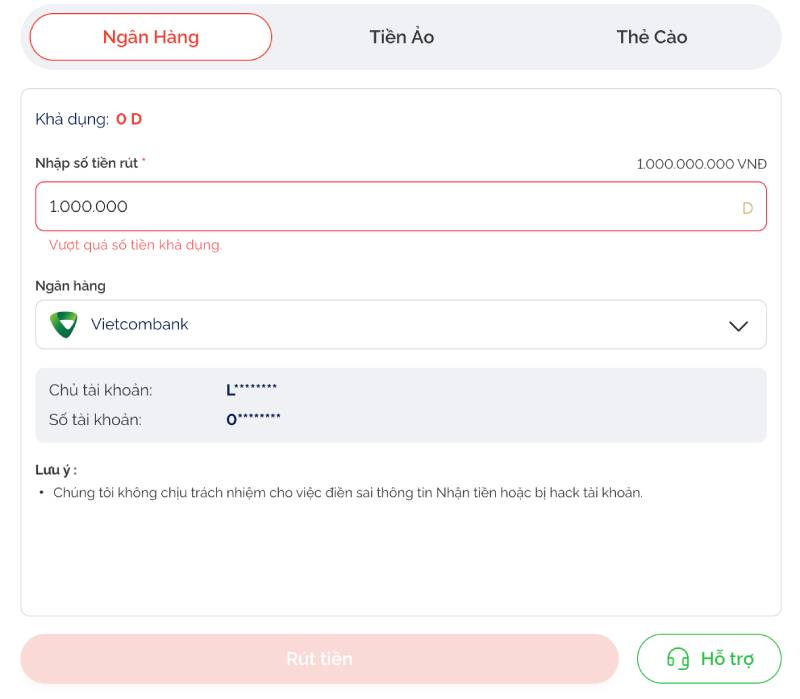 nhap so tien muon rut